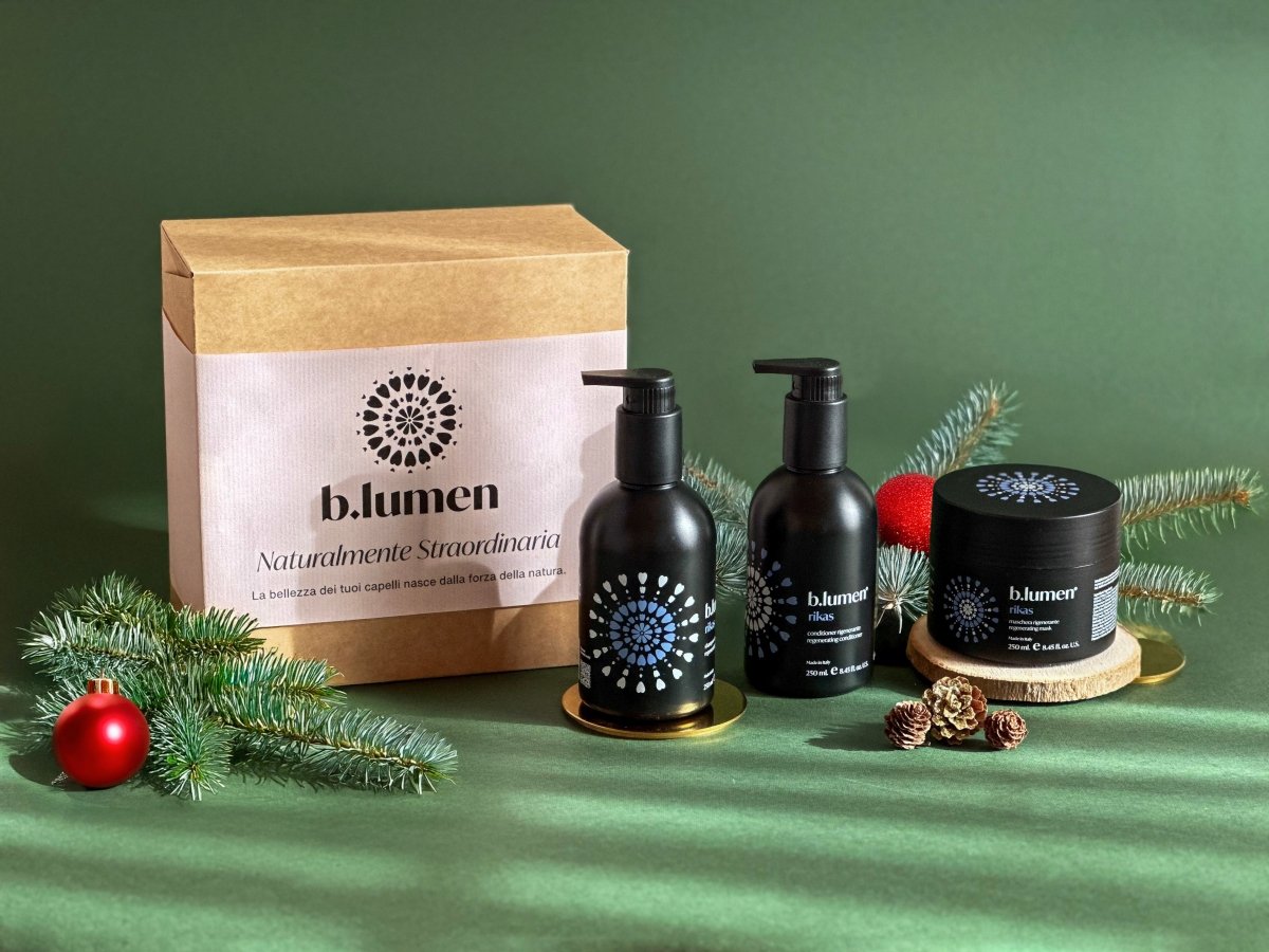 XMAS BOX RIKAS – Rigenerante &amp; Nutriente - B.lumen® Prodotti Naturali per Capelli