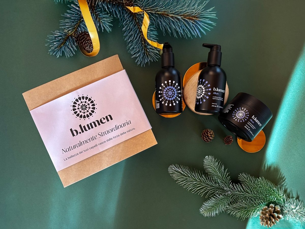 XMAS BOX RIKAS – Rigenerante &amp; Nutriente - B.lumen® Prodotti Naturali per Capelli